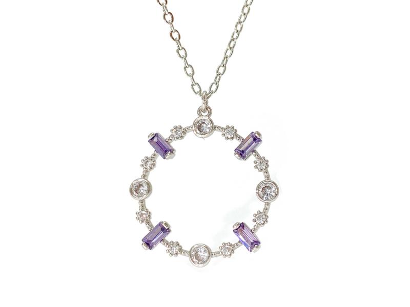 [Ozel] Shiny BRASS Cubic Zirconia Necklace