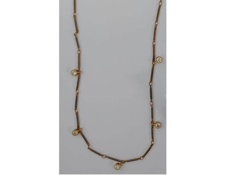 [Ozel] BRASS Cubic Zirconia Necklace
