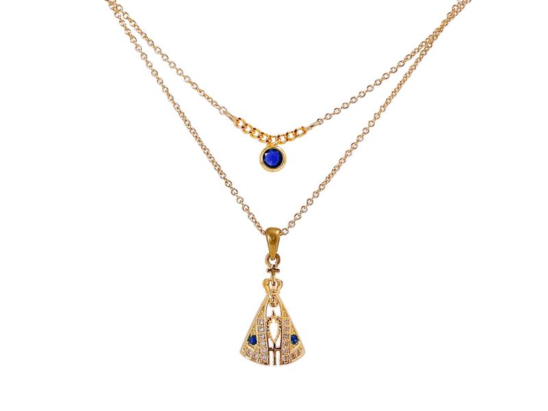 [Ozel] Shiny BRASS Cubic Zirconia Necklace
