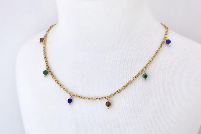[Ozel] Delicate Fit Glossy Surgical Steel Necklace