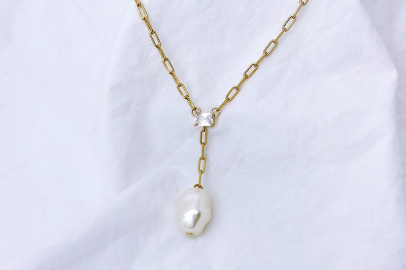[Ozel] Simple Minimalist Pearl Necklace