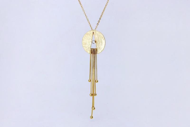 [Ozel] Vintage Vibe Asymmetrical Curve Necklace