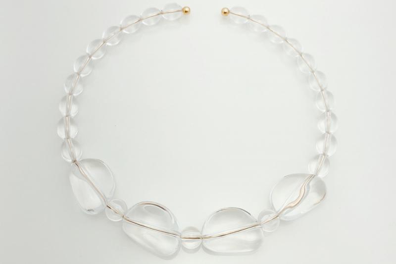 [Ozel] Sensual Acrylic Brass Necklace