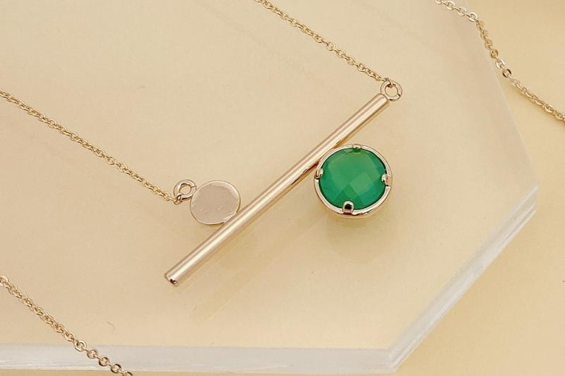 Ozel] Casual Mood Glass Necklace