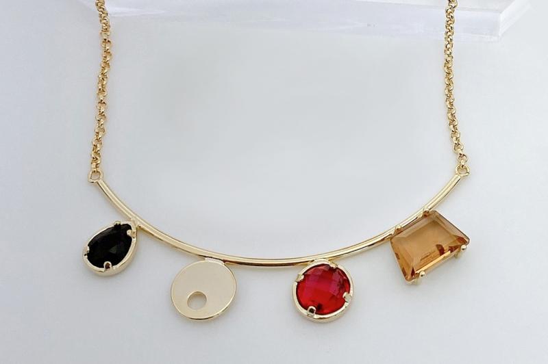 [Ozel] Delicate Fit Glass Necklace