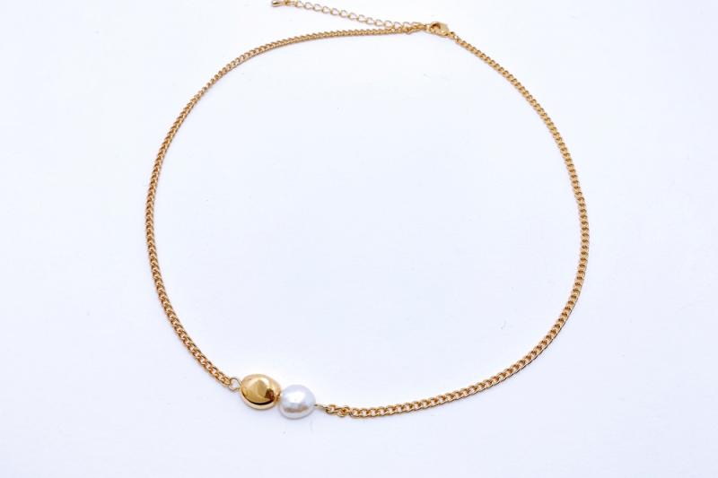 [Ozel] Chic Point Pearl Necklace