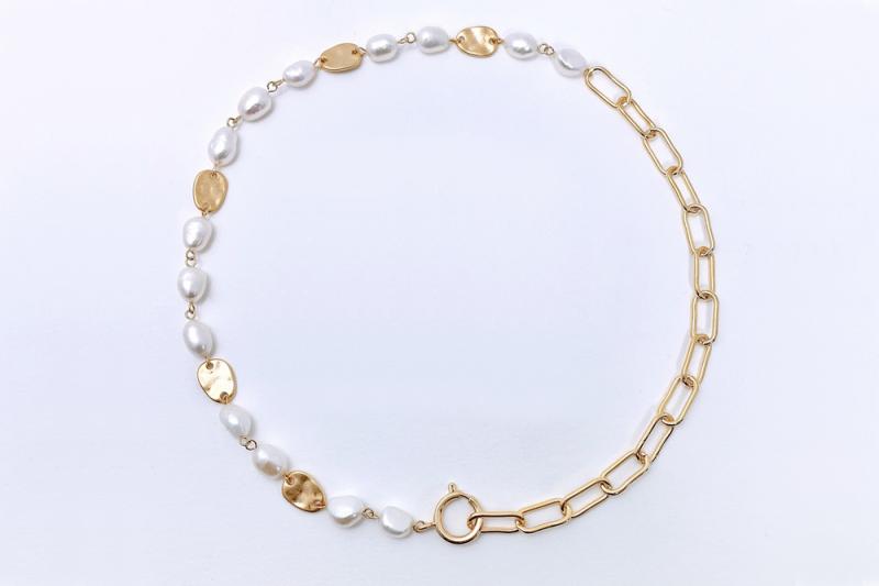 [Ozel] Casual Mood Glossy Pearl Necklace