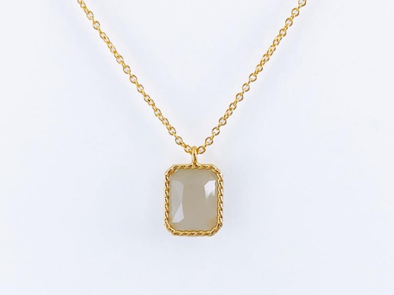 [Ozel] Shiny BRASS Glass Necklace