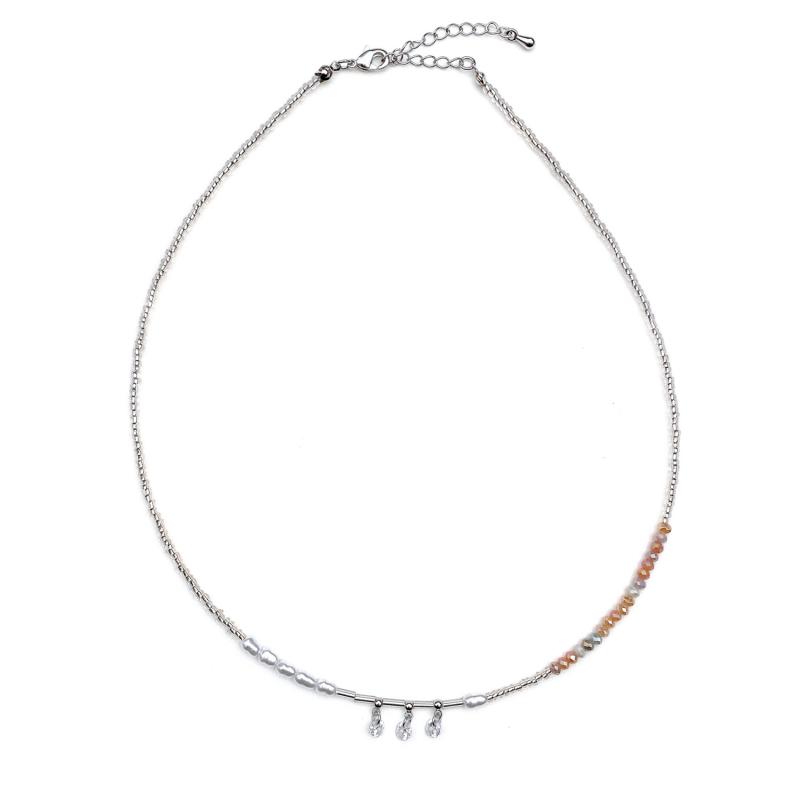 [Ozel] Shiny ACRYLIC Cubic Zirconia/Glass Necklace