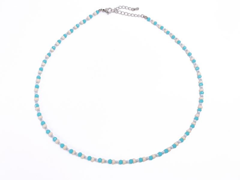 [Ozel] Shiny STEEL/ACRYLIC Necklace