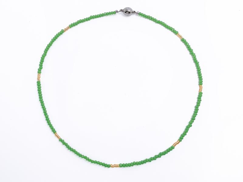 [Ozel] Shiny STEEL Glass Necklace