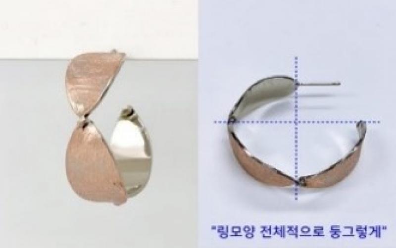 [오젤] 포인트룩 언발란스 커브 팔찌