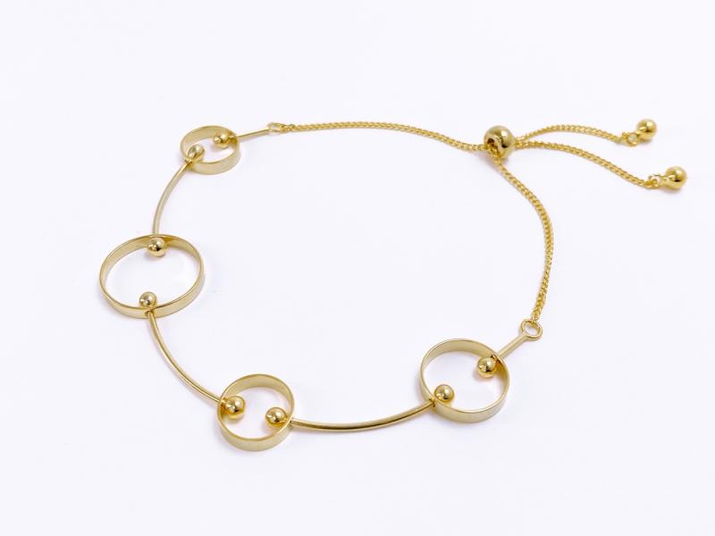 [Ozel] Simple Minimal Glossy Brass Bracelet