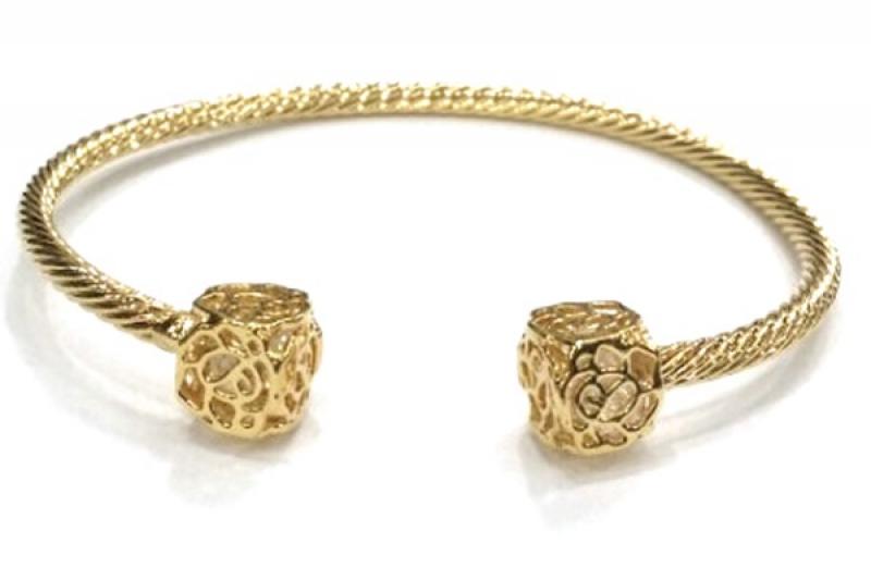 [Ozel] Vintage Vibe Glossy Cubic Bracelet