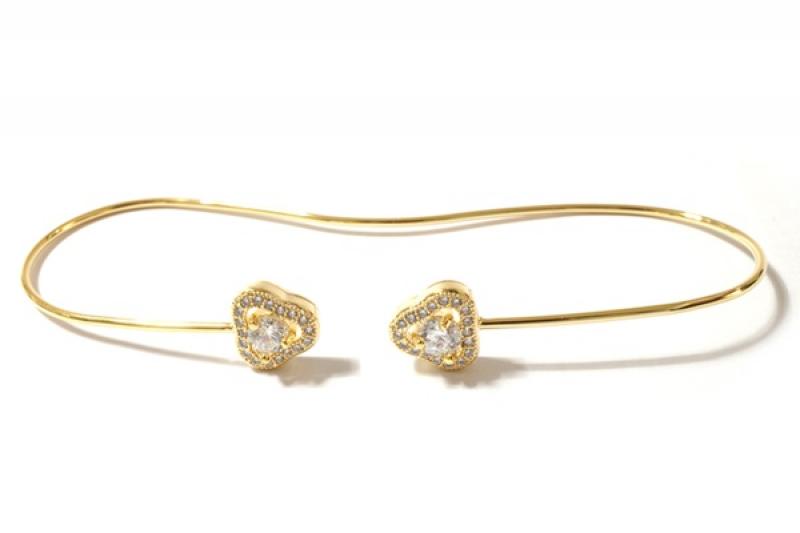 [Ozel] Trendy Glossy Brass Cubic Bracelet