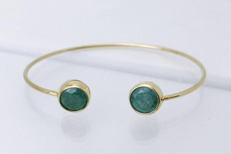 [Ozel] Chic Point Brass Cubic Bracelet