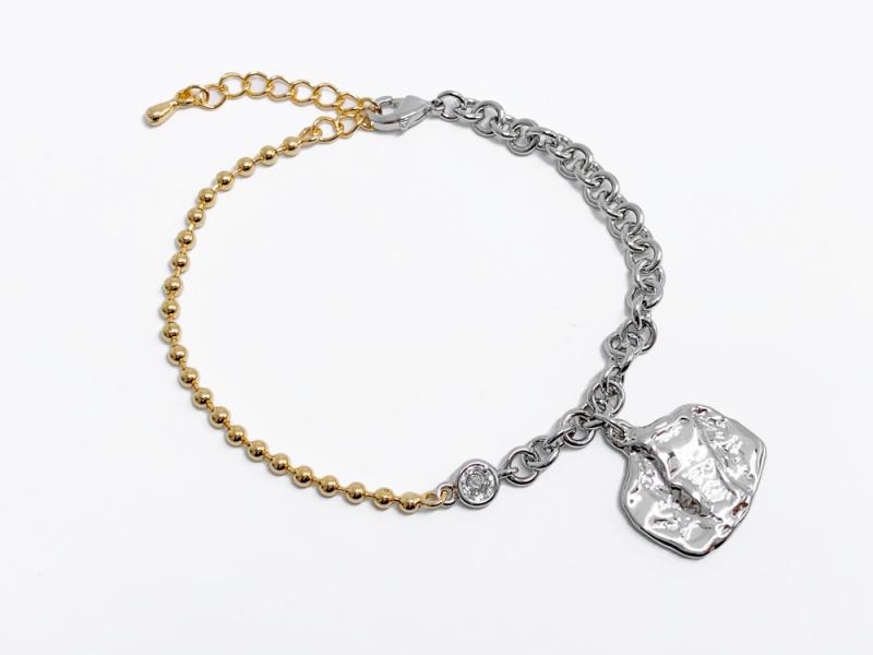 [Ozel] Shiny BRASS Cubic Zirconia Bracelet
