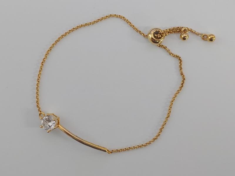 [오젤] 레이어드 유광 신주 큐빅 팔찌