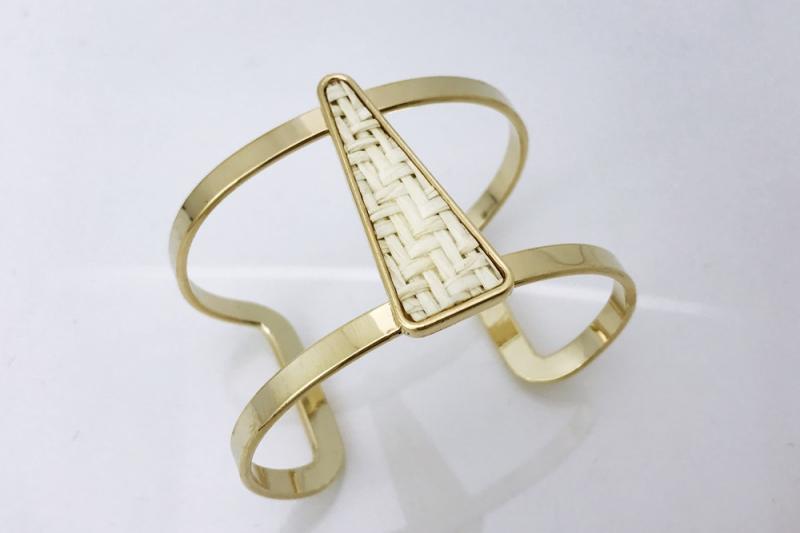 Bracelet [Ozel] Sophisticated Glossy Brass Zinc Alloy Bracelet
