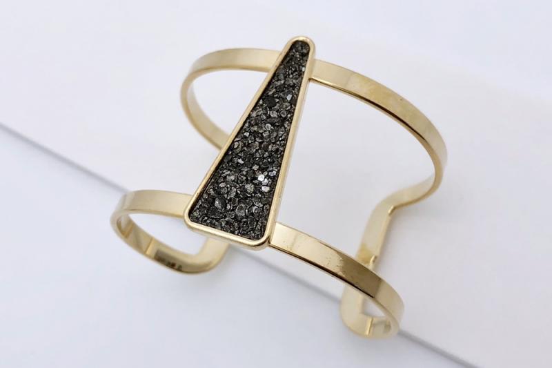[Ozel] Romantic Mood Glossy Brass Zinc Alloy Bracelet
