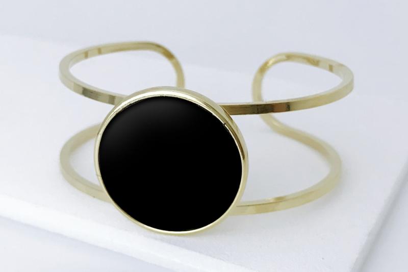 [Ozel] Stylish Glossy Brass Bracelet