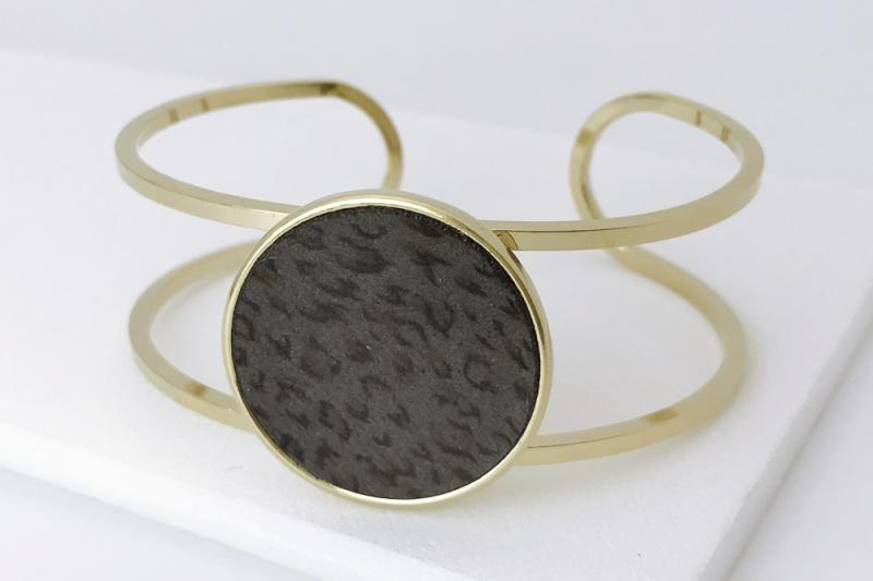 [Ozel] Chic Point Glossy Brass Bracelet