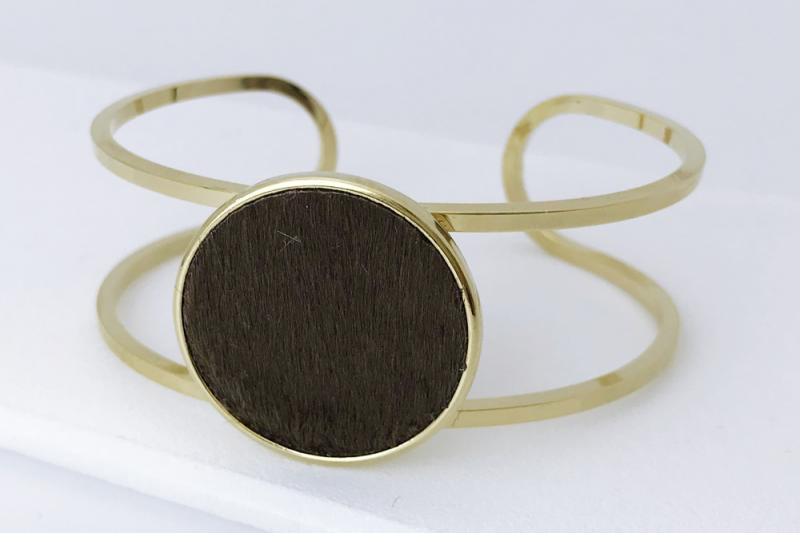 [Ozel] Simple Minimal Glossy Brass Bracelet