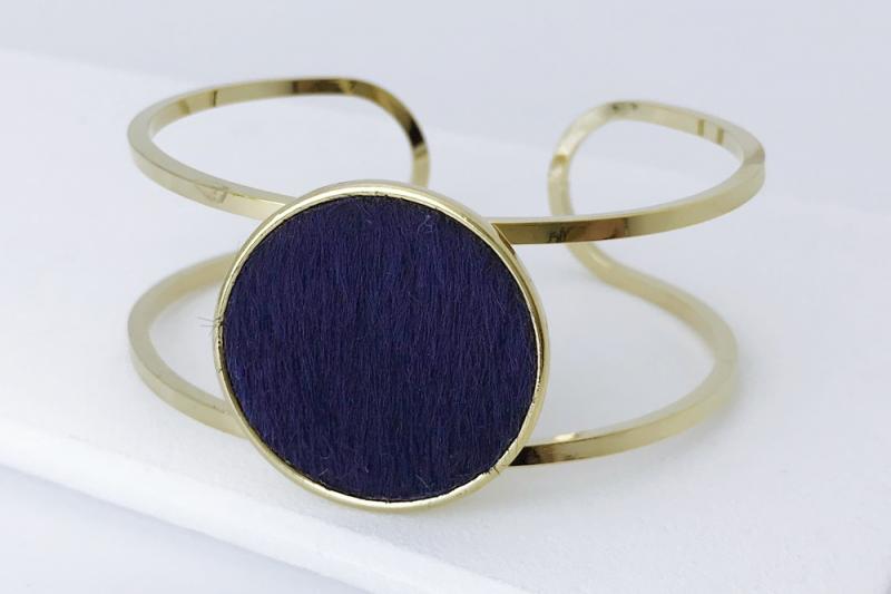 [Ozel] Unique Mood Glossy Brass Bracelet