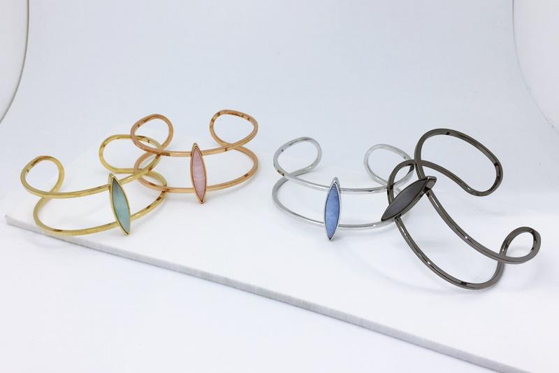 [Ozel] Romantic Mood Glossy Brass Bracelet