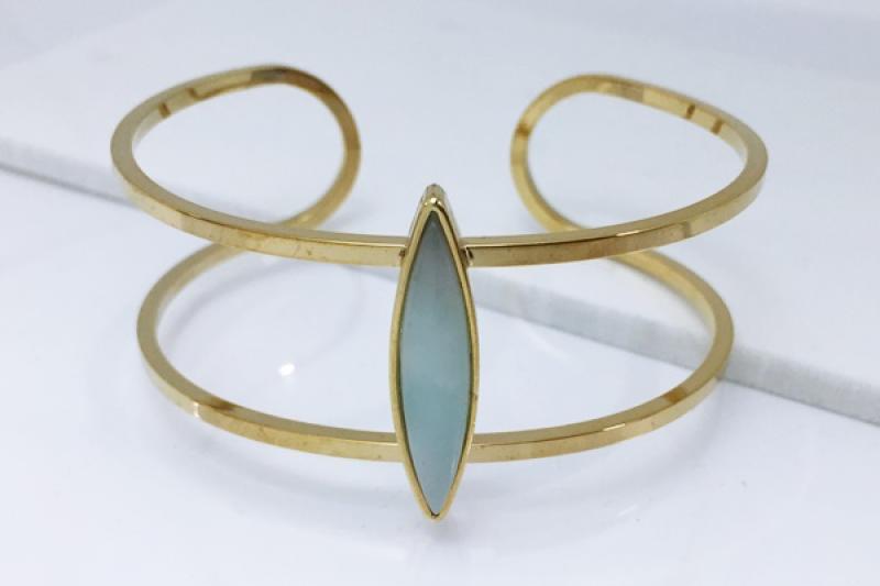 [Ozel] Trendy Glossy Brass Bracelet