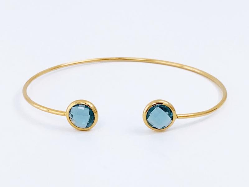[Ozel] Shiny BRASS Glass Bracelet