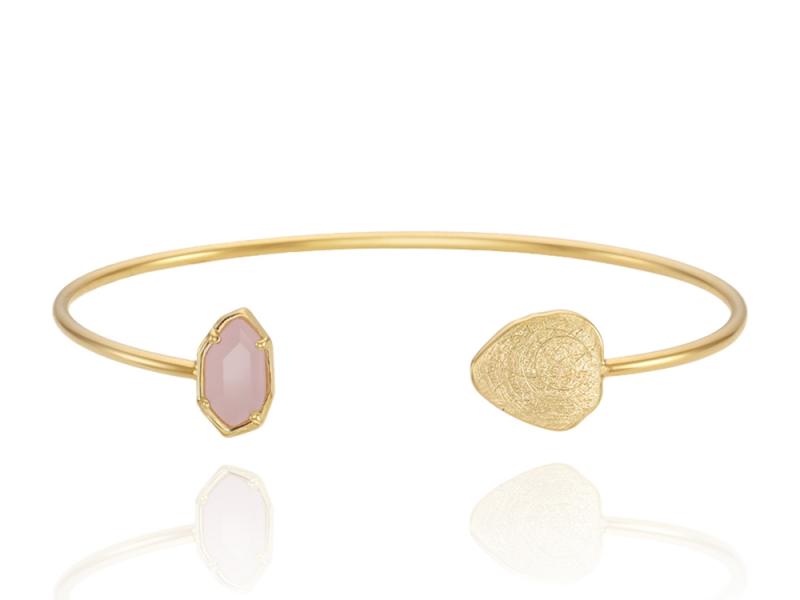 [Ozel] Shiny Curved BRASS Glass Hair Accessory