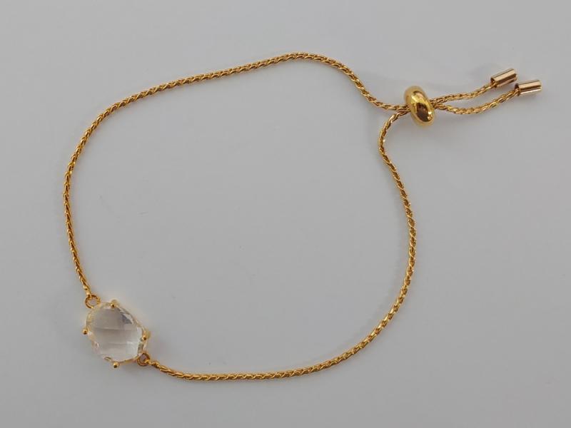 [Ozel] Shiny BRASS Glass Bracelet