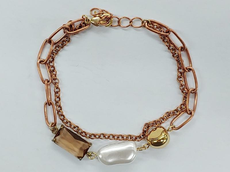 [Ozel] STEEL Glass Bracelet