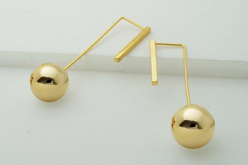 [Ozel] Trendy Matte Brass Earrings