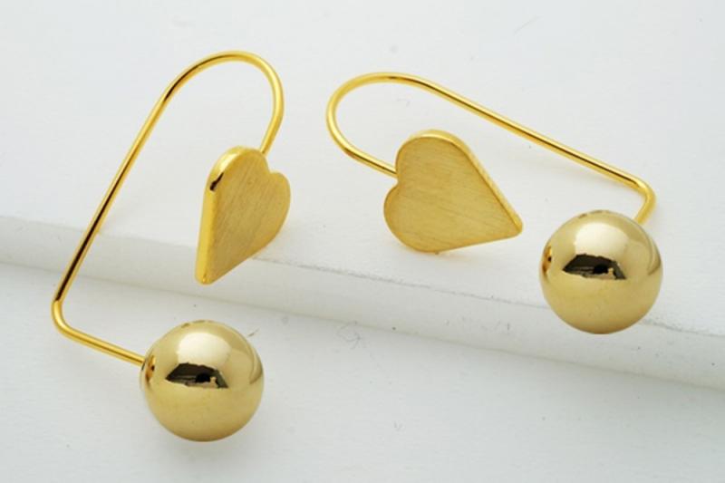 [Ozel] Daily Point Matte Brass Earrings
