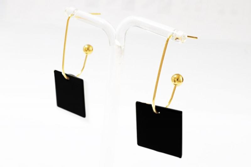 [Ozel] Sensual Glossy Brass Earrings [