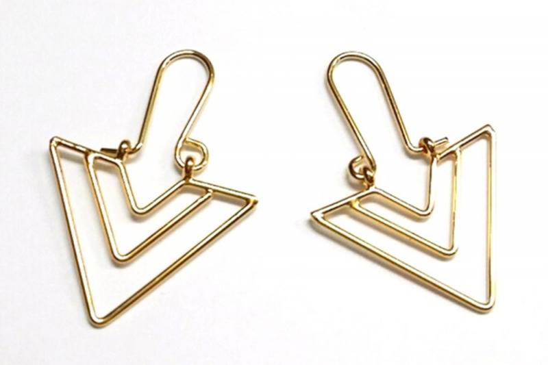 [Ozel] Casual Mood Glossy Brass Zinc Alloy Earrings
