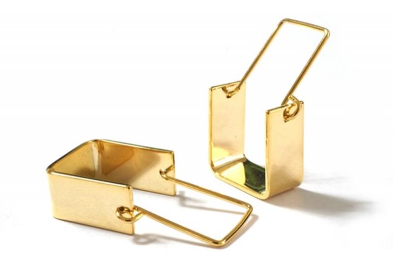 [Ozel] Elegant Glossy Brass Earrings