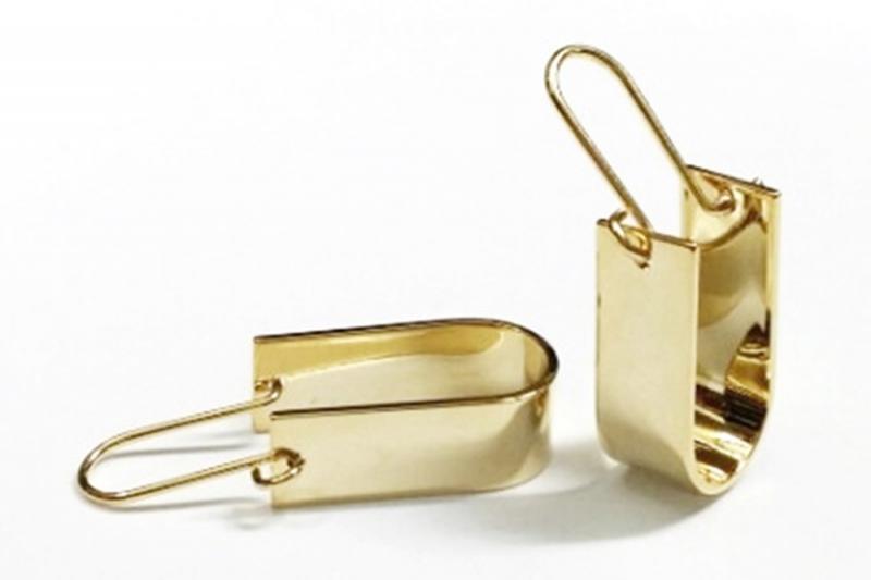 [Ozel] Casual Mood Glossy Brass Earrings