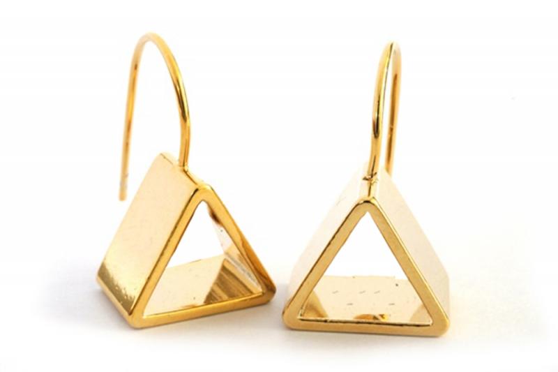[Ozel] Simple Minimal Glossy Brass Earrings
