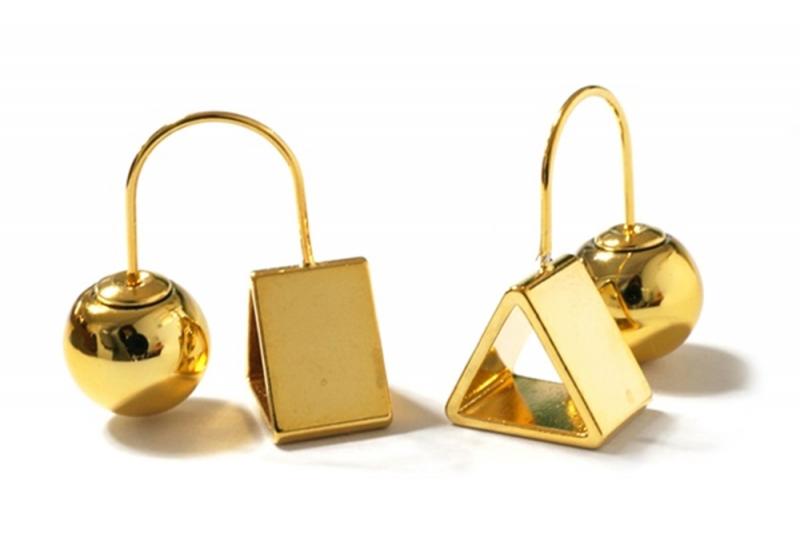 [Ozel] Romantic Mood Glossy Brass Earrings
