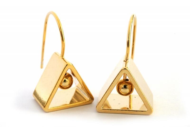 [Ozel] Trendy Glossy Brass Earrings