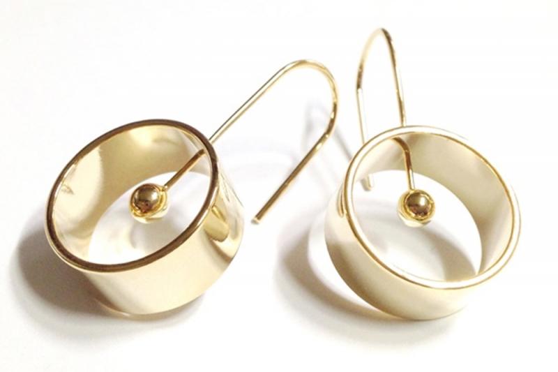 [Ozel] Romantic Mood Glossy Brass Earrings