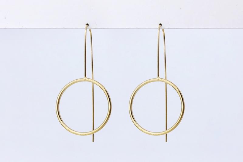 [Ozel] Romantic Mood Glossy Brass Earrings