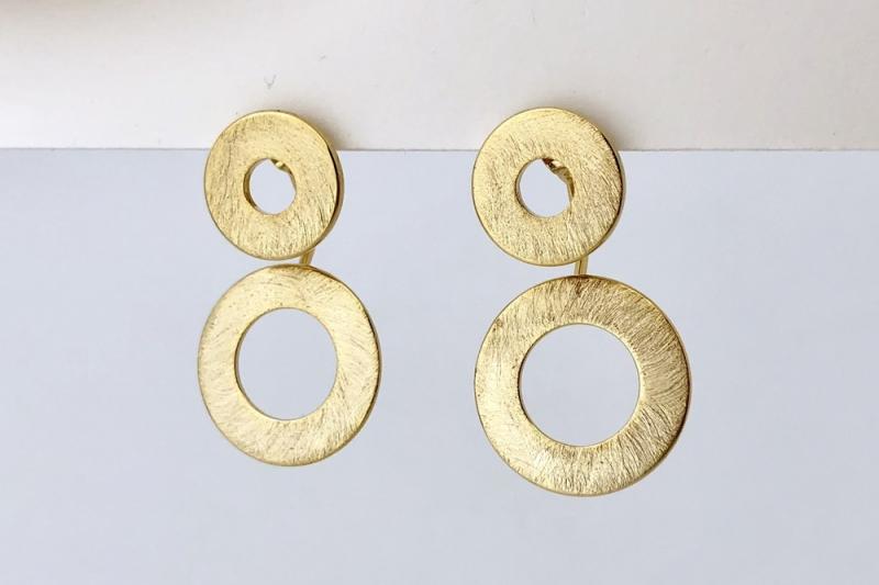 [Ozel] Shiny Curved BRASS Earring