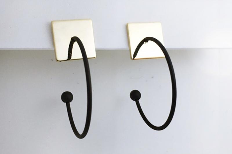 [Ozel] Luxurious Glossy Brass Earrings
