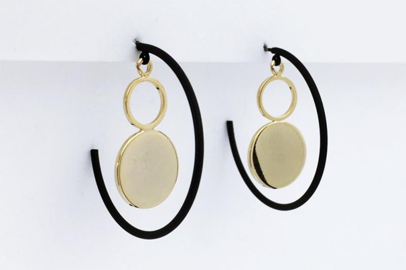[Ozel] Luxurious Glossy Brass Earrings