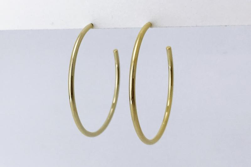 [Ozel] Stylish Glossy Brass Earrings