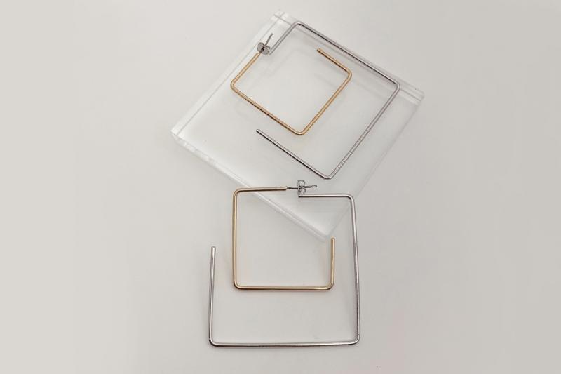 [Ozel] Wedding Guest Look Glossy Brass Earrings